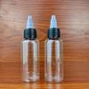 30, 50, 100ml Transparent PET Travel Bottle with Rotary Cap and Nozzle
