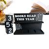 Books Read This Year Counter Goal Tracking Display Desk Sign Motivational Tool for Kids Adults Reading Challenge Christmas Gifts