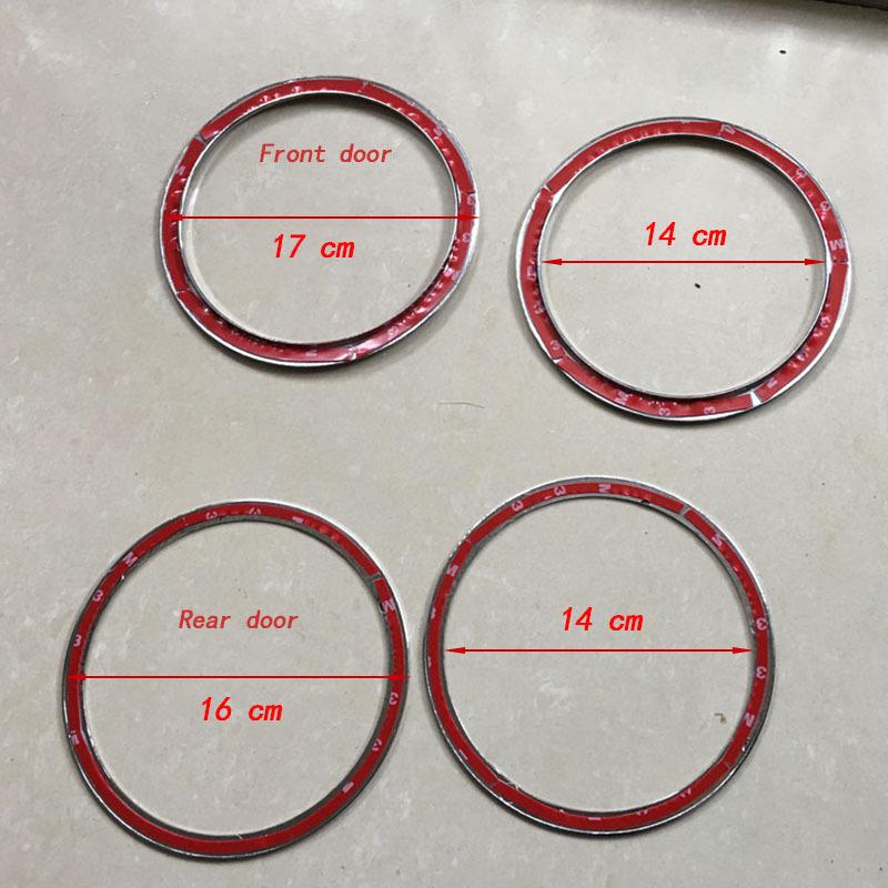 Interior Frame Speaker Box Plated Ring for Nissan Qashqai J11 2014 2015 2016 2017 2018 Chrome Car Accessories 4 Pcs