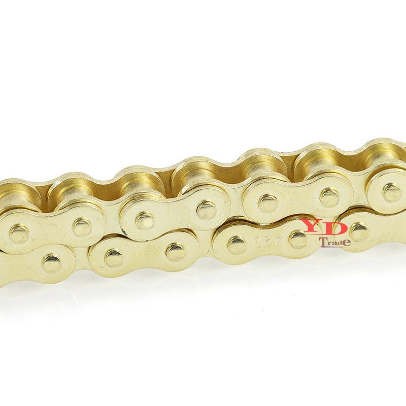 Gold Racing Chain for Off-road Motorcycles, ATVs, and Buggies - 420 Chain