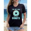 Women's Summer Spring Graphic Print Tee, Casual Short Sleeve Crew Neck Top