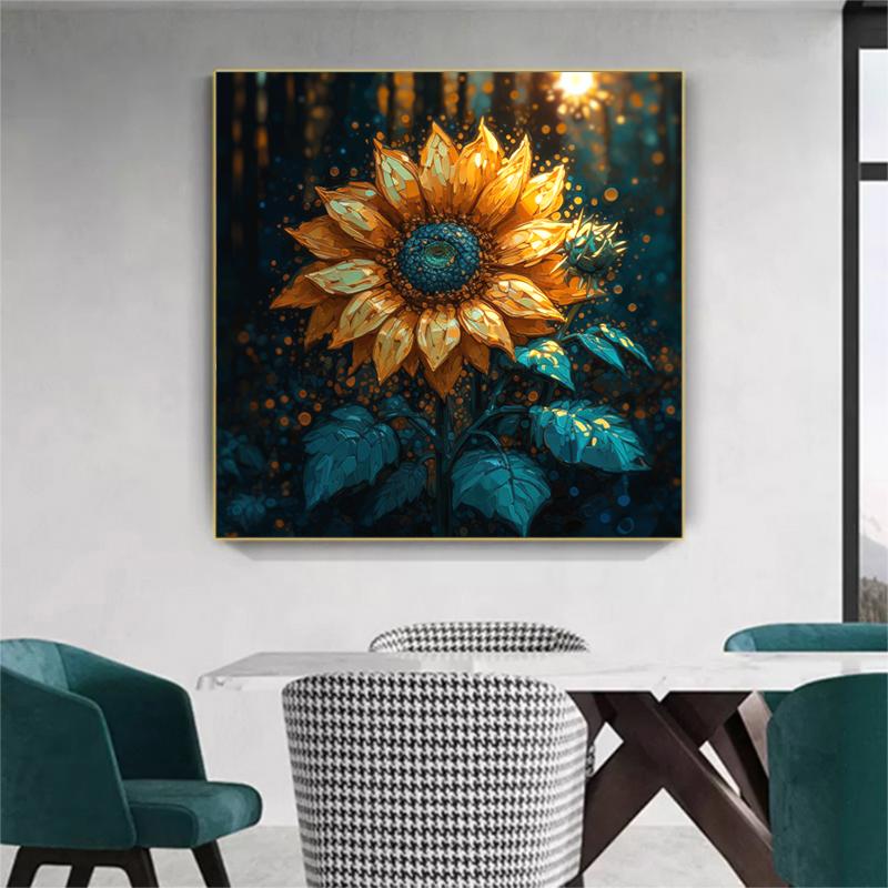 5d DIY Diamond Painting Cross Stitch Abstract Sunflower Diamond Embroidery Mosaic Full Round Drill Home Decor Arts