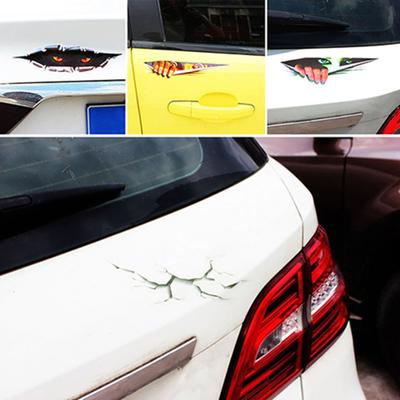3D Stereoscopic Eye Car Body Peep Pattern Window Sticker Door Waterproof Decor