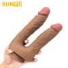 Realistic Double Ended Dildo Sex Toy for Women or Couples Dual Sided Headed Penetration Strong Suction Cup Adults