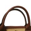 Used 12768 Le Pannier Pliage S 10144HZB035 7922 Canvas Basket Bag 2-Way Shoulder Bag with Hose, Brown, Women's from