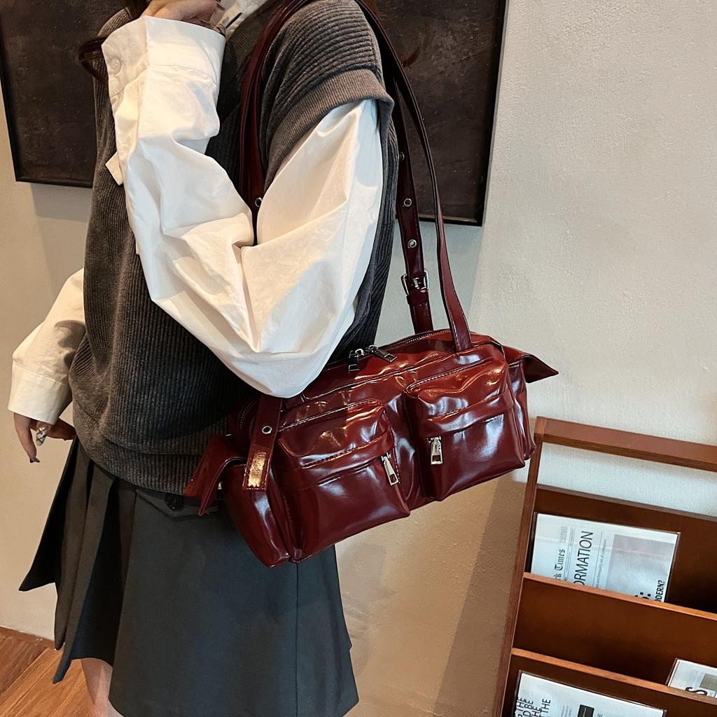 Women Bag Korean Fashion Y2K PU Fashion Simple Shoulder Bag Pures and Bags Crossbody Girls Tote Bags