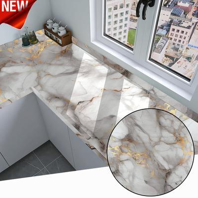 40CM Mramorová Samolepicí Nálepka proti Mastnotě Olejuvzdorná Plísní Odolná Kuchyňské Pozadí Domácí Dekorace Vodotěsné Samolepky na Zeď