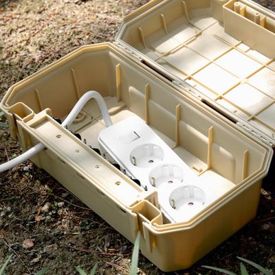 Elektrischer Außenkasten mit Schildabdeckung Große Kapazität IP54 Wasserdicht Breite Kompatibilität Aufbewahrungsbox für Verlängerungskabelabdeckung