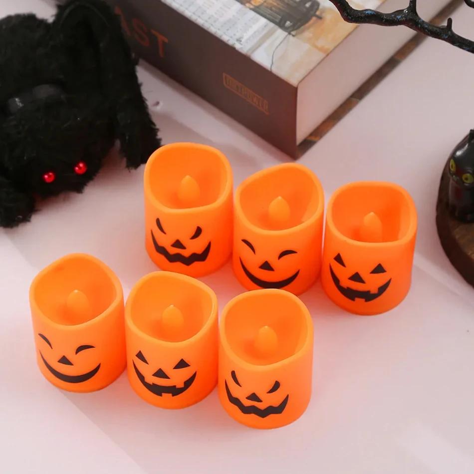 Halloween Kürbis Laterne Kerzenlicht Schädel Geistergesicht Lampe Kinder Geschenk Für Schlafzimmer Gartenparty Dekoration Atmosphärenlicht