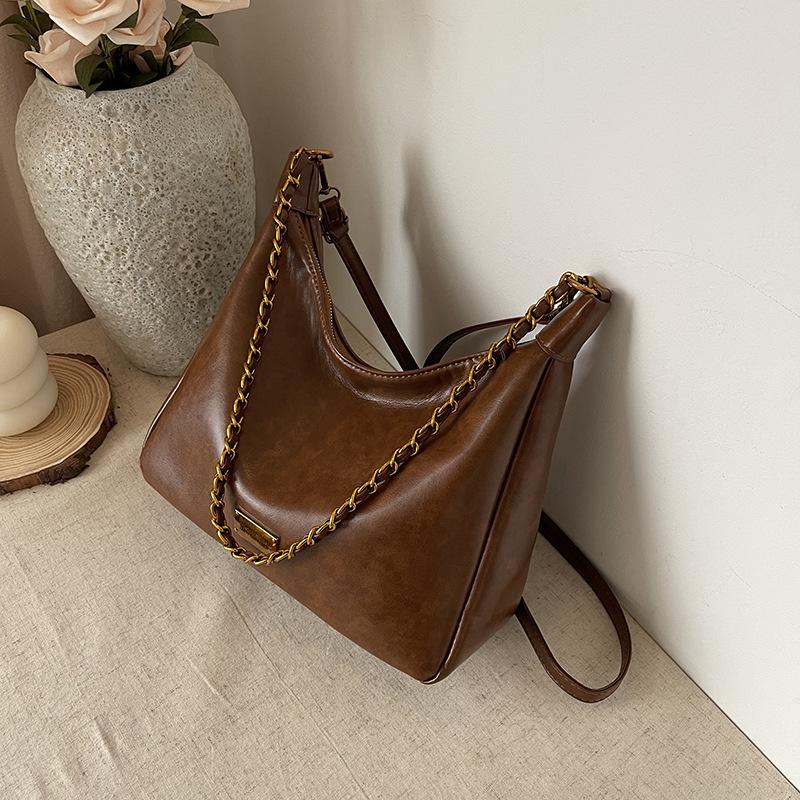 

Премиальная ретро сумка-тоут большой вместимости женская новая осенне-зимняя универсальная сумка-мессенджер для поездок на работу, на плечо светло-коричневого