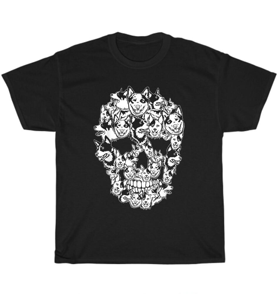 Skull Australian Cattle Dog Pet Puppy Lover Halloween Costume T-Shirt Unisex NEW S разноцветный