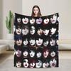 Kiss American Blanket  Travel Flannel Throw Blanket For Outdoor Warm Soft Custom Quality Bedspread Gift
