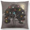 Sofa Throw Pillow Cover Home Decor Cute Little Ghost Sailing Whale Ocean Diver Print Cushion