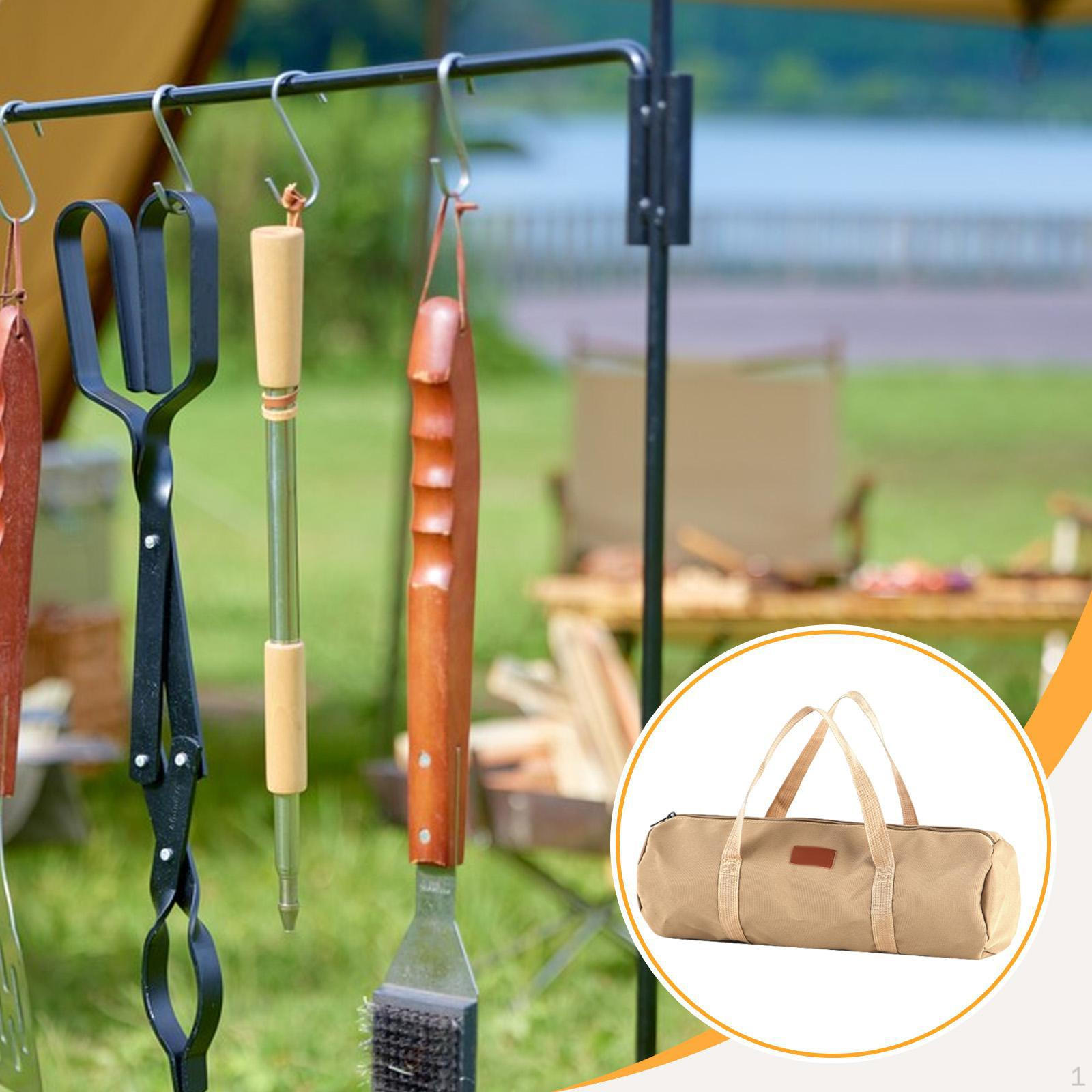 Сумка для хранения колышков и стоек палатки, для кемпинга и активного отдыха светло-коричневого