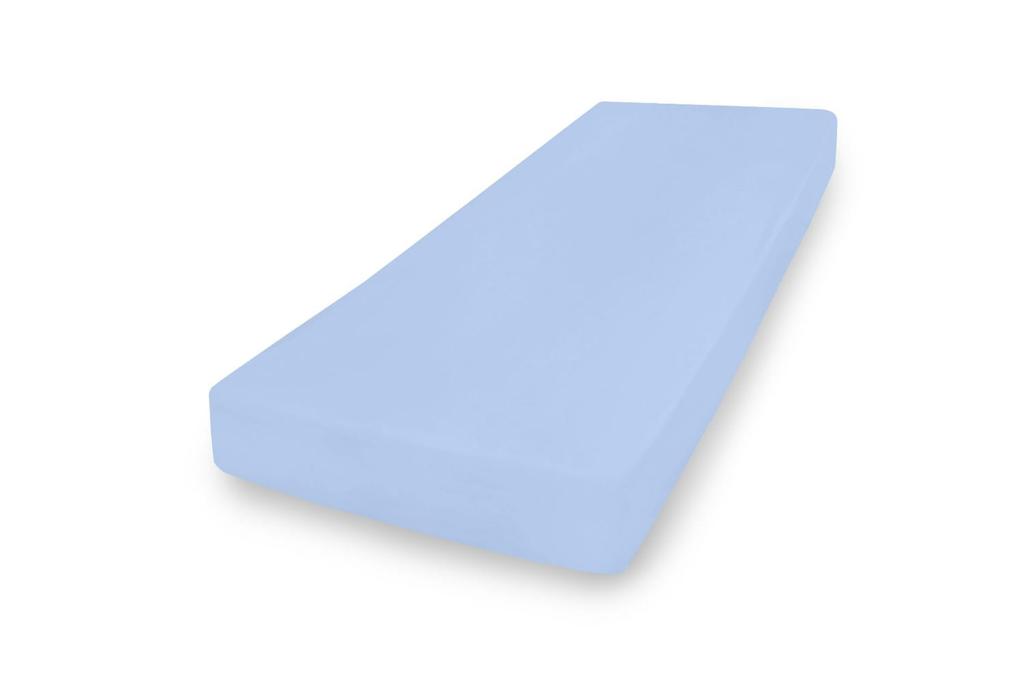 Jersey fitted sheet 210/220x190/200 premium blue
