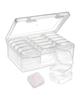 1 conjunto de caixa de armazenamento de contas mini recipientes de armazenamento de contas transparentes caixa organizadora portátil para itens pequenos