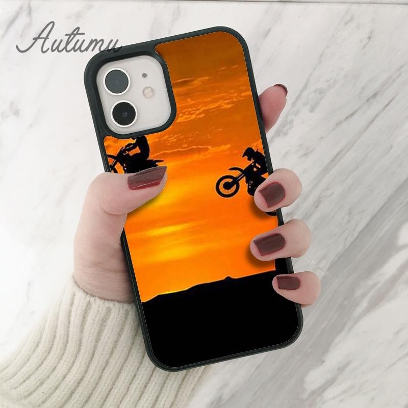 Moto Cross Motorcycle Sports Phone Case for iPhone 11 12 13 14 Pro Max mini X XR XS SE 2020 6 7 8 Plus Galaxy S21 S22 shell