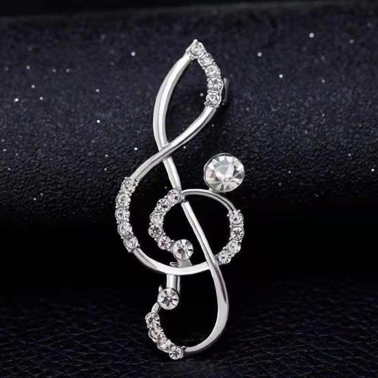 Lady Pin Unisex Shiny Rhinestone Scale Shape Women Brooch Gift