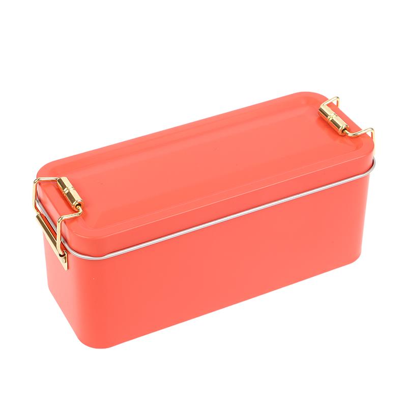 Old-Fashioned Rectangular Tinplate Box With Lid High Quality Metal Storage Box Cake Packaging Box Durable With Buckle Candy Box