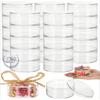 18 Stück Klare Acryl Runde Aufbewahrungsboxen Klappdeckel 8cm Schmuck Organizer Behälter Hochzeitsgeschenke Party-Leckereien Perlen Bastelbedarf