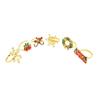 6Pcs/Set Alloy Gold Christmas Napkin Rings Napkin Holder Buckles for Xmas Wedding Thanksgiving Holiday Dinner Party Table Decor
