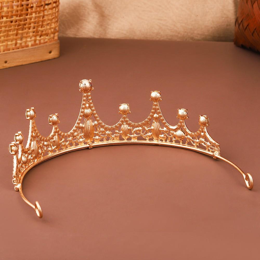 Korean Style Baroque Bridal Crown & Accessories Set - Wedding or Birthday Princess Headdress