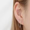 [1+1] Fashion Piercing Surgical Cubic Two-Pin 3-Piece Set (Choose 1, One Side)