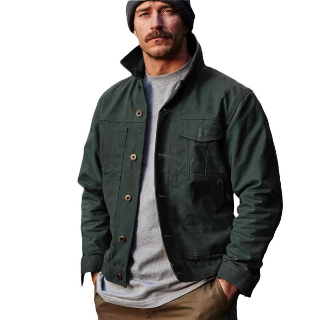 Frühjahr 2025 Herren Retro Mehrknopf Mehrtaschen Klassische Strickjacke Jacke