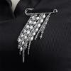 Elegant Pearl Chain Tassel Brooch  Women Clothing Decor Accessories Jewelry Pin Pants Waist Adjust Pins Bag Pendant Gifts