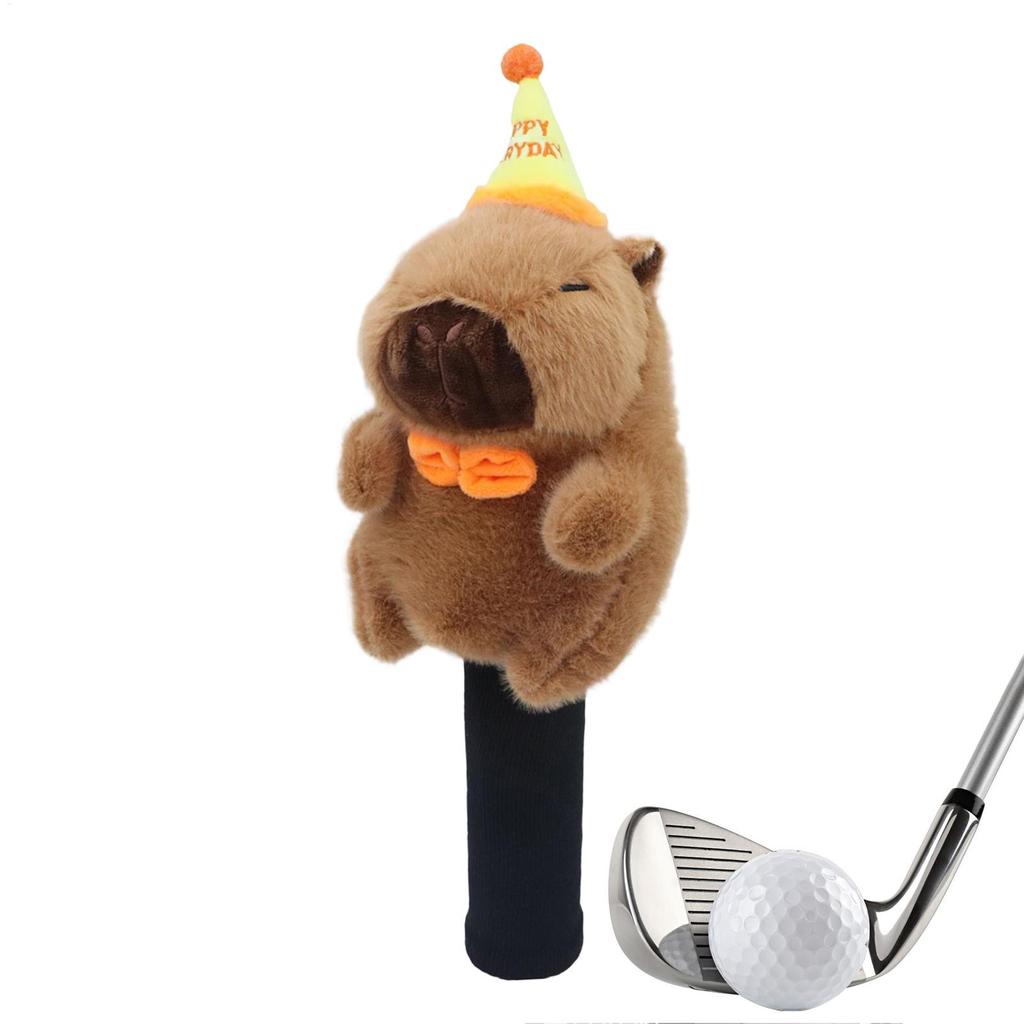 1 sztuka Pokrowce na główki kijów golfowych w kształcie kapibary Pluszowe zwierzątko Kapibara Pokrowiec na główkę kija golfowego Driver Pokrowiec ochronny na główkę do puttingu