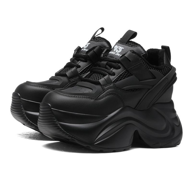 Thick soled dad shoes 2026 new model with increased height for women  versatile and casual women's single shoes