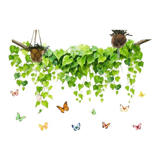 Fensteraufkleber Frühling Garten Design Doppelseitige Sichtbarkeit Elektrostatische Haftung Glasaufkleber Heim- und Geschäftsfensterdekoration