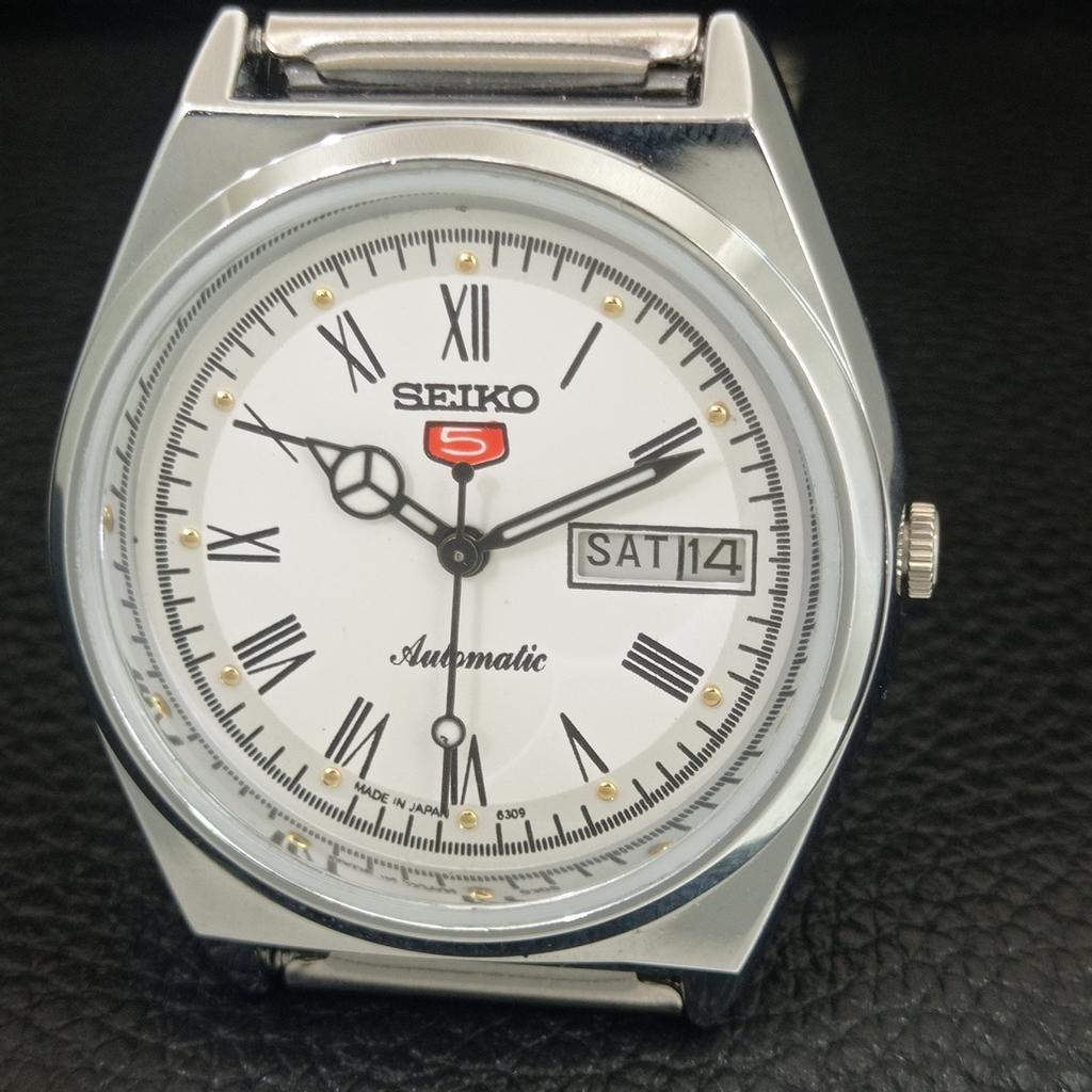 REFURBISHED SEIKO 5 AUTOMATIC VINTAGE JAPAN MENS ROMAN FIGURE WATCH a442665-1