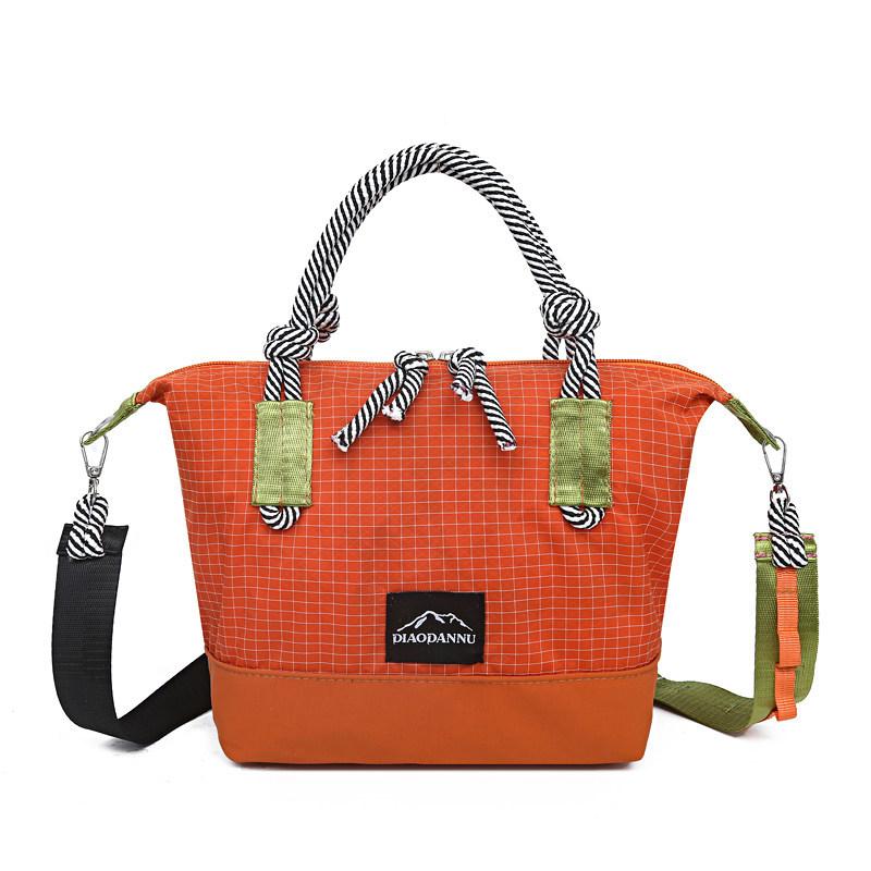Wasserdichte Nylon-Tragetasche für Damen, große Kapazität, Umhänge-Crossbody-Handtasche mit Reißverschluss