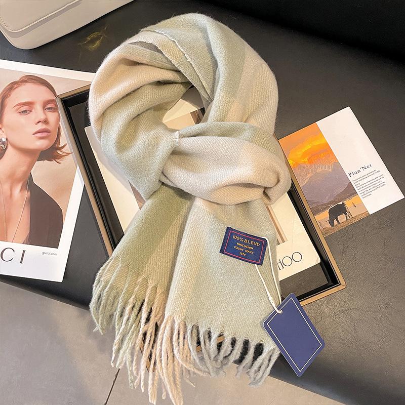 Classic Large Plaid Scarf For Men And Women Couples Korean Style Versatile Warm Neck Scarf Mountaineering Scarf Christmas Gifts
