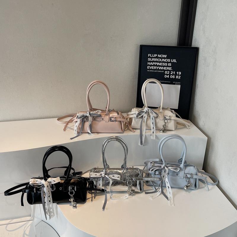 Women Bags Women's Bags 2025 New Mori Fashion Niche Bow Single Shoulder Crossbody Pillow Bag Pu