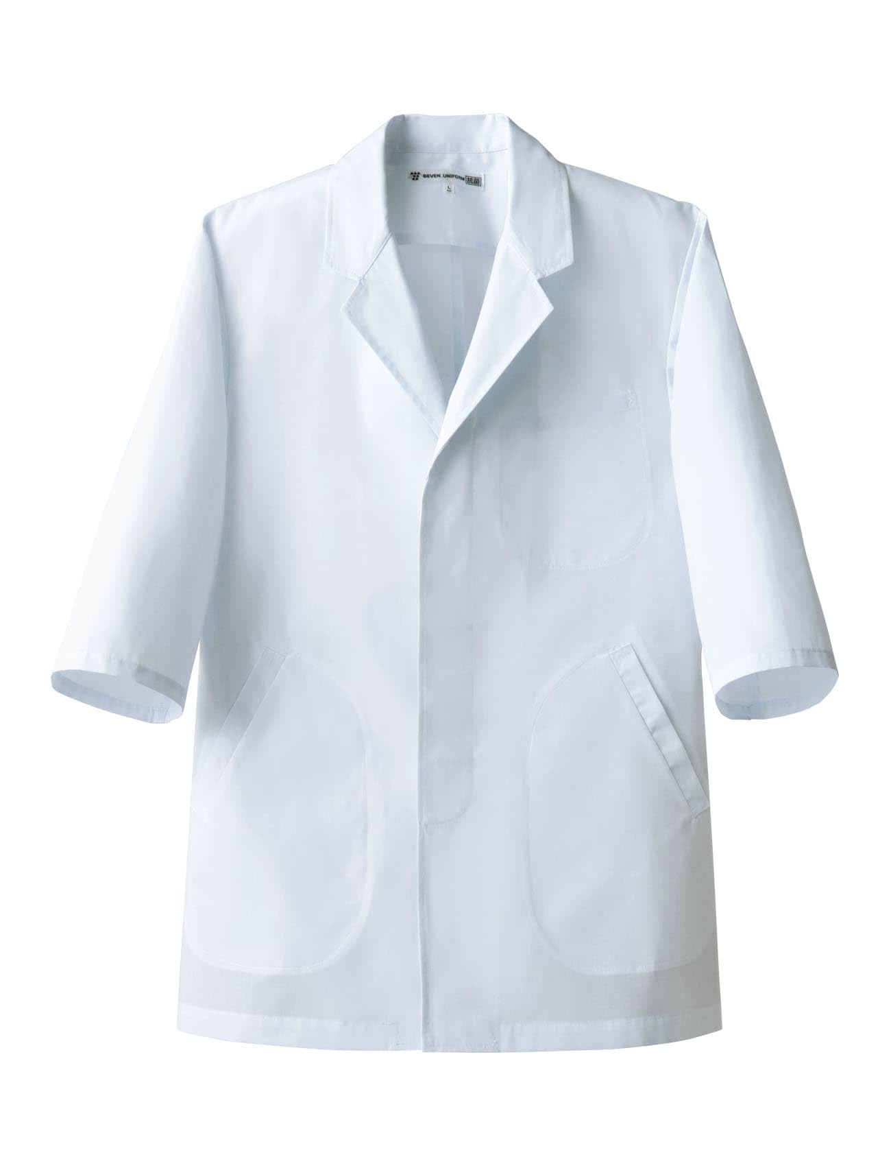

Seven Uniform Men s Antibacterial Coat, Size AA0319, White, Size M