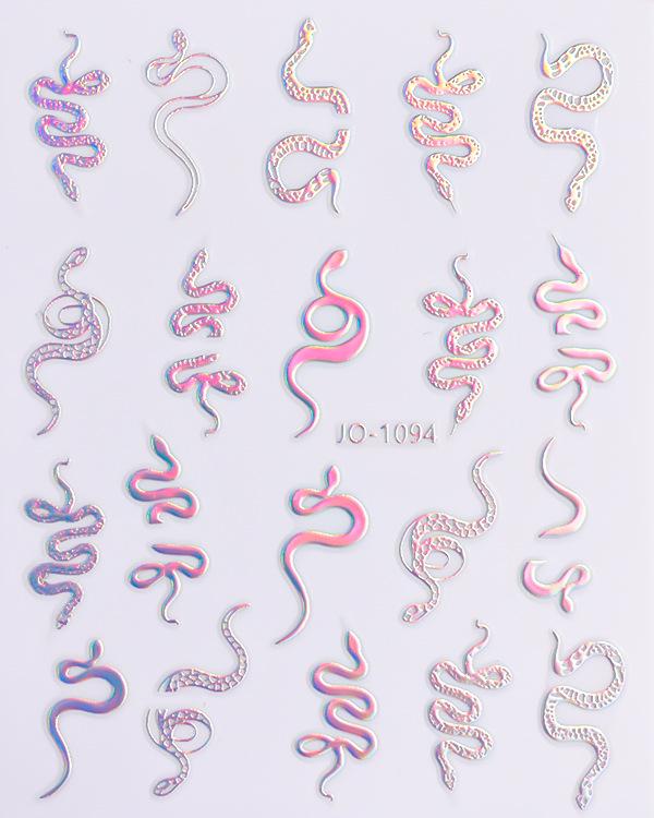 Aurora Style Silver Nail Stickers - Hot-Selling Nail Decals in Stock