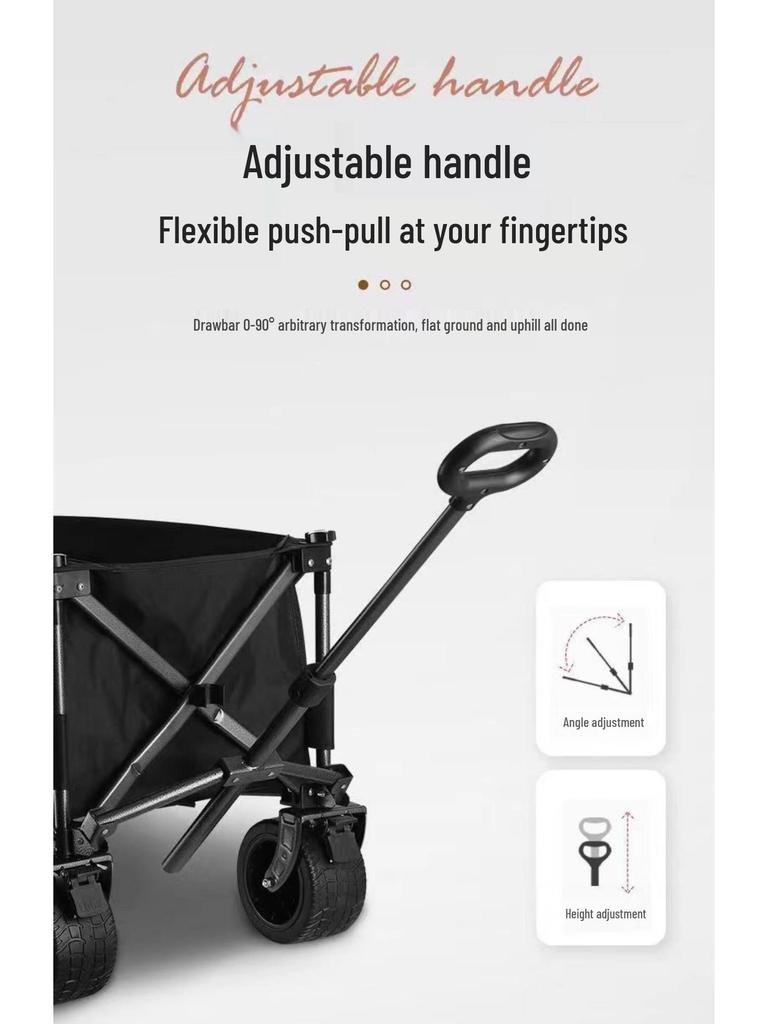 Collapsible Off-Road Metal Camping Trolley