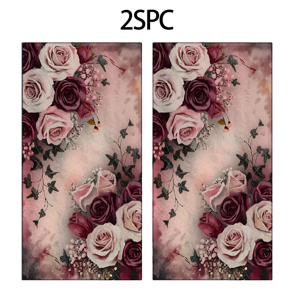 Elegant Rose Style Floral Pattern Polyester Microfiber Beach Towel Is Highly Absorbent, Suitable for Swimming and Beach Outings