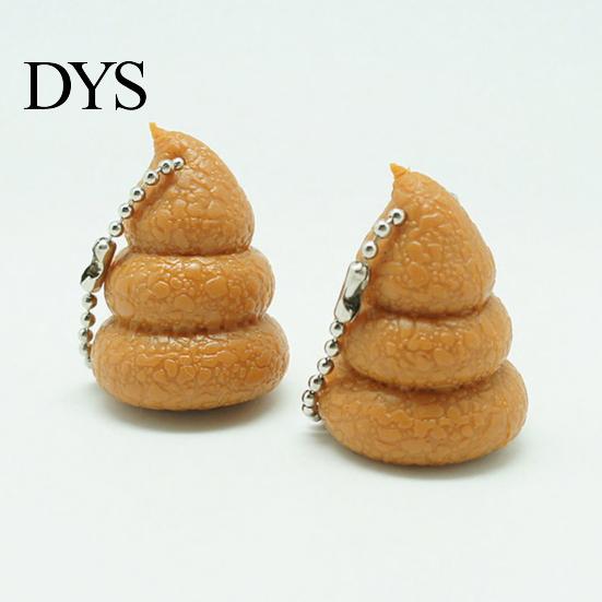 Keychain Fidget Toy Funny Poop Squeeze Realistic Soft Stress Reliever with Clip Relief Slow-Rising Humorous Prank Gift for Friends Bag Charm