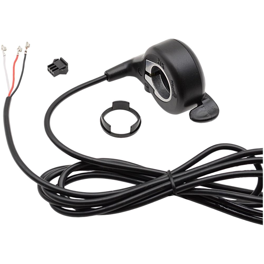 3-Pin Daumen Gasgriff Rechts mit SM Stecker (Male oder Female) für E-Bike und Elektroroller 2,2 cm Lenker ABS