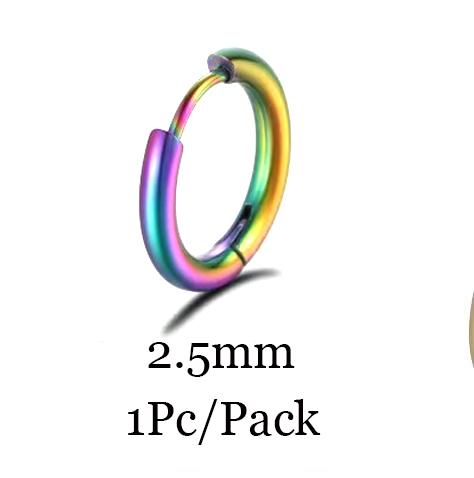 6/8/10/12mm Tiny Korean Small Stainless Steel Round Mini Little Good Huggie Hoop Earrings for Women Cartilage Piercing Loop Ring