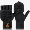 Fashion Thick Winter Knitted Gloves Keep Warm Solid Color Touchscreen Gloves Fingerless Flip Gloves Winter