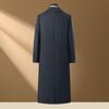 Men's Extra Long Wool Tweed Trench Coat - Business Formal Wear