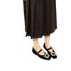 Inner Heightening Rhinestone Suede Black Single Shoes Women's Shoes with Skirts Plush Mary Jane Fluffy Shoes 2025 Autumn and Winter