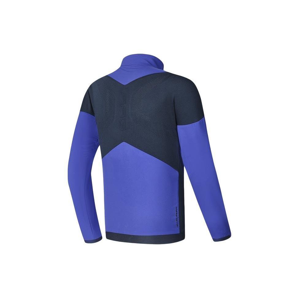 FILA Golf Series Retro Sports Color Block Stand Collar Elite Woven Jacket Men Jacket Ocean-Blue A11M415702F-BU