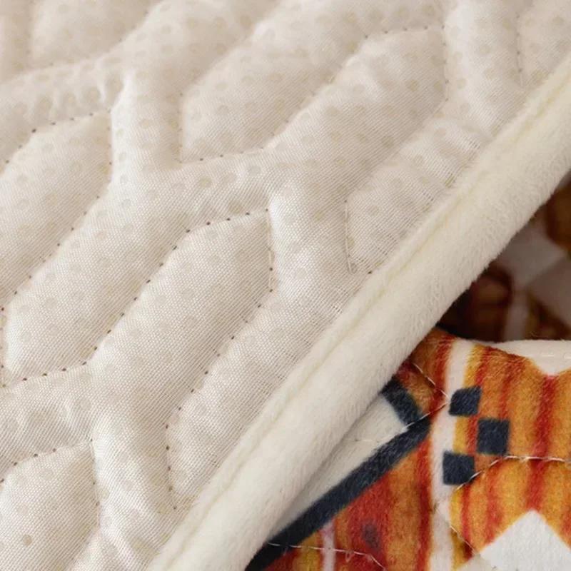 Tappetino Spesso in Peluche Antiscivolo per Divano per Soggiorno Stile Boemo Morbido Cuscino per Divano Angolo Divani Copertura Solo 1 Pezzo Non Set Completo