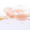 New Rose Gold Apricot Leaf Metal Bookmark Tassel Chinese Style
