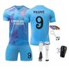 2025/2026 Real Madrid Mbappe 9 Kinder Voetbalshirt, Polyester Vezel, Blauw, Jeugd Sportkleding